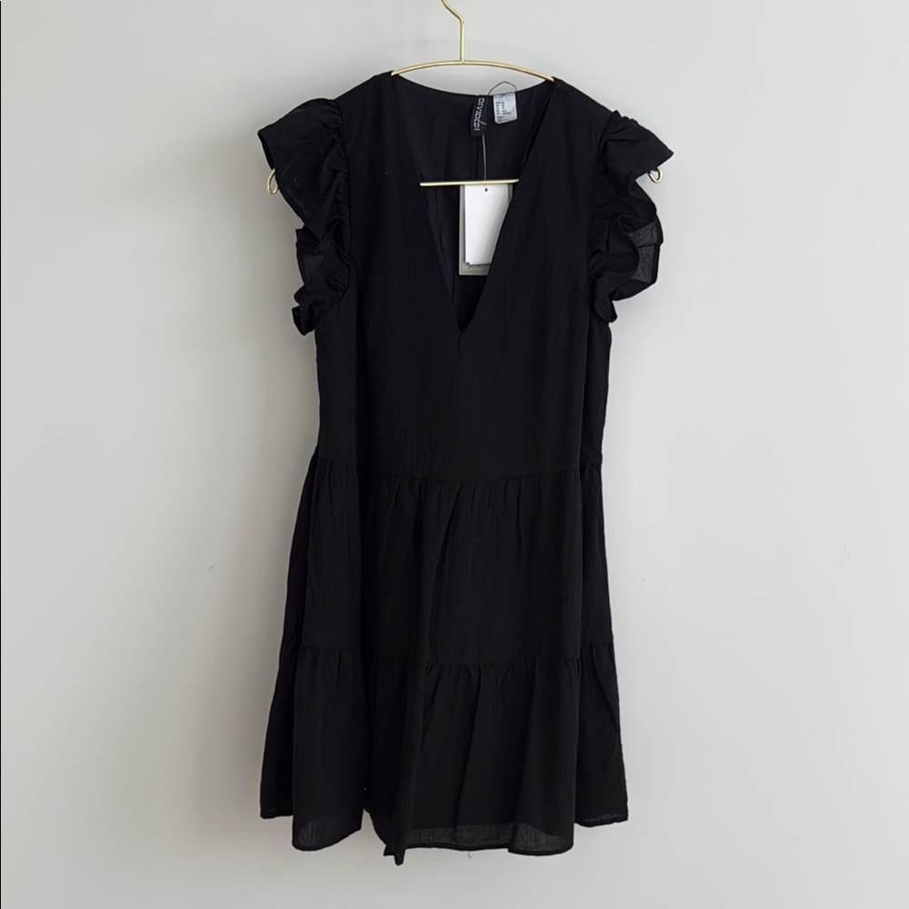 H&M Black Flutter Dress
